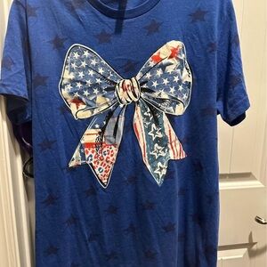 Women’s Bow Patriotic Tshirt